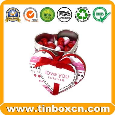 Heart_Shaped Candy Tin for Food_ Sweets Can_ Confectionary